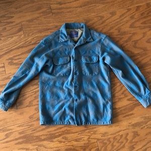 Unisex Pendleton blue and gray wool shacket / Board shirt